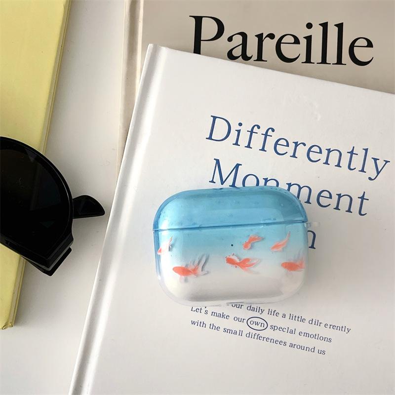 The Bubble Goldfish Pendant AirPods Pro1 earphone case is suitable for Apple 1st/1st/1st generation wireless Bluetooth protective cases