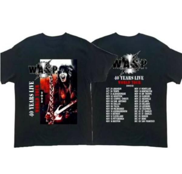 HOT W.A.S.P. Wasp 40 Years Live World Tour 2022 Shirt, Vtg Wasp Shirt Unisex T-Shirt M