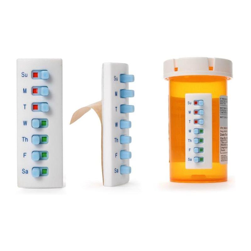 Fresh Anti-Slide Design, 2Pcs For Meds Bottles Pill Reminder, Reusable Medication Tracker, Arthritis-Friendly Pill Tracker