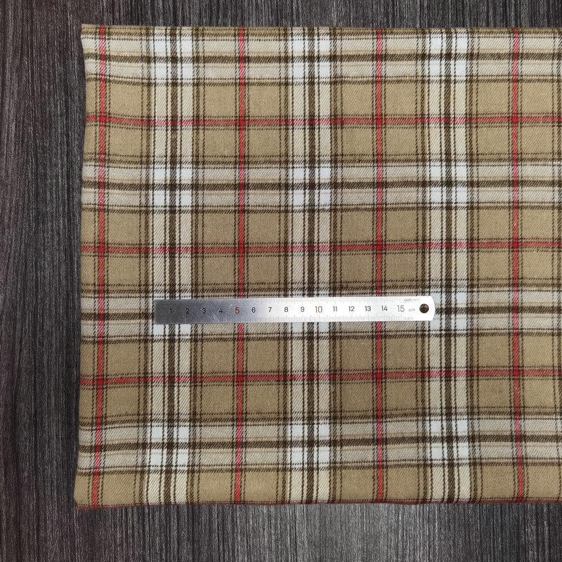 Nueva llegada: Tejido de Algodón Cepillado a Cuadros para Ropa Infantil y de Mujer - Tejido de Franela Jacquard Teñido en Hilo de Poliéster-Algodón.