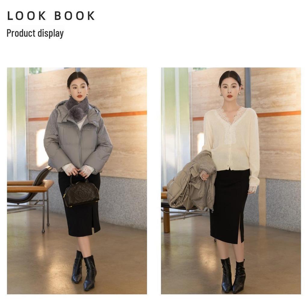 Endiga Black Velvet Pleated Midi Skirt with Slit for Women, Winter Petite Bodycon.