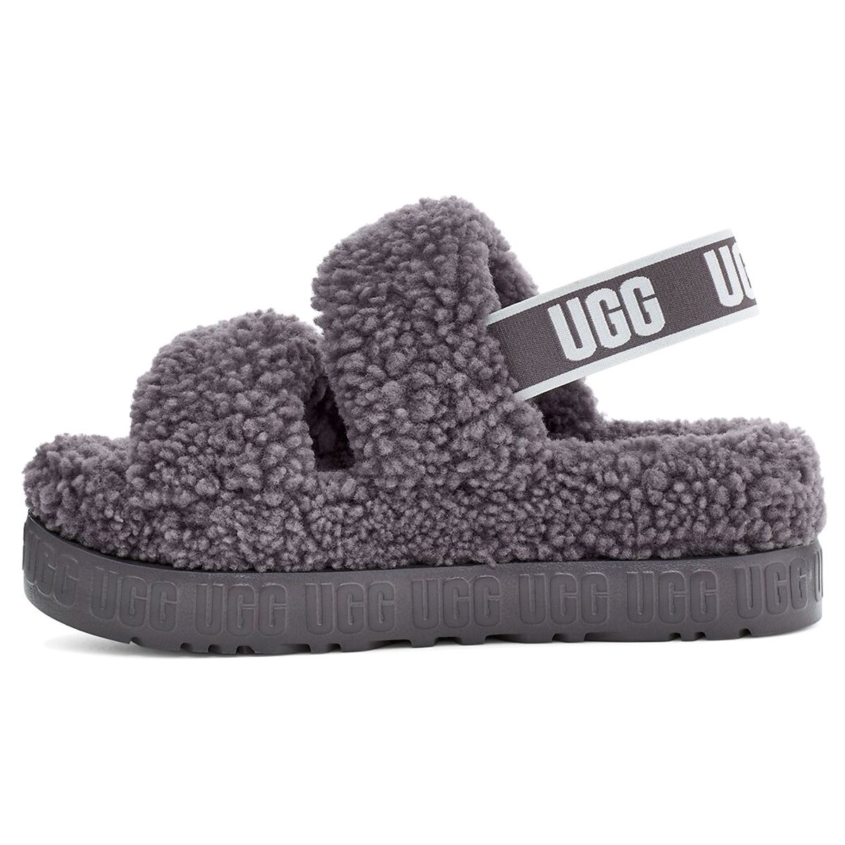 

UGG Oh Fluffita Fabric Comfortable Simple Sandals Women sandals Gray 1120876-SHA 40