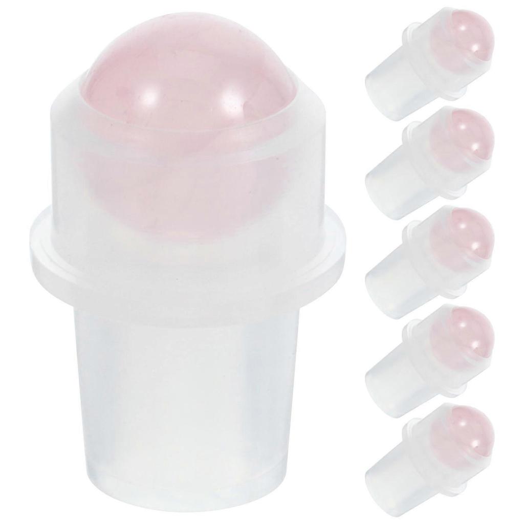 Smooth Pink Jade Essential Oil Bottle Rollers for Bottles 8Pcs