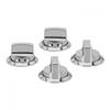 Set of 4 Knobs for Gas Grills Stylish Electroplated Accessories for Grilling