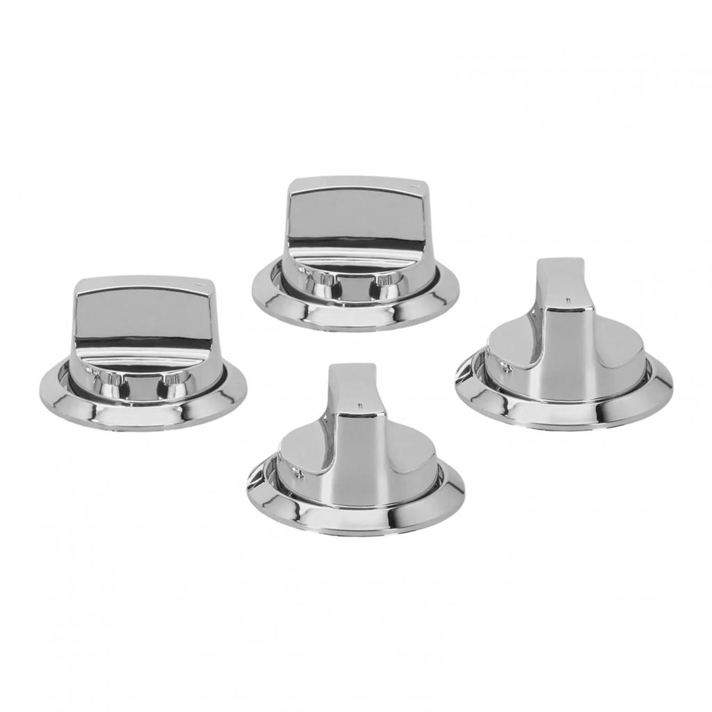 Set of 4 Knobs for Gas Grills Stylish Electroplated Accessories for Grilling