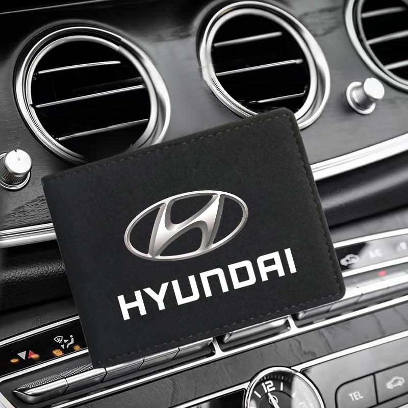 1 Stück Leder Kreditkartenetui Auto Fahrdokumente Schutzhülle Für Hyundai Santa Fe Sonata Solaris Azera Creta I30 Ix25 Tucson IX35