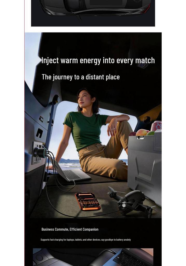 PISEN 205W Super Fast 3-Port Car Charger for Apple Devices with Cigarette Lighter Adapter