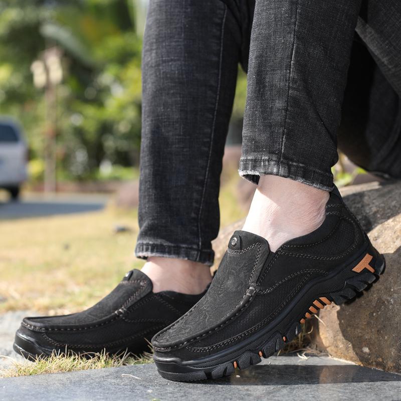 Fashion All-match Fashion Male Wedding Shoes Outdoor Handmade Mens Loafers Genuine Leather Men's Walking Shoes Brand Business Men Shoes