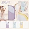 Make-up-Pinsel-Aufbewahrungstasche mit Reißverschluss Transparente Fronttasche Kompaktes Design Reise-Make-up-Organizer-Etui für Kosmetikpinsel und -werkzeuge