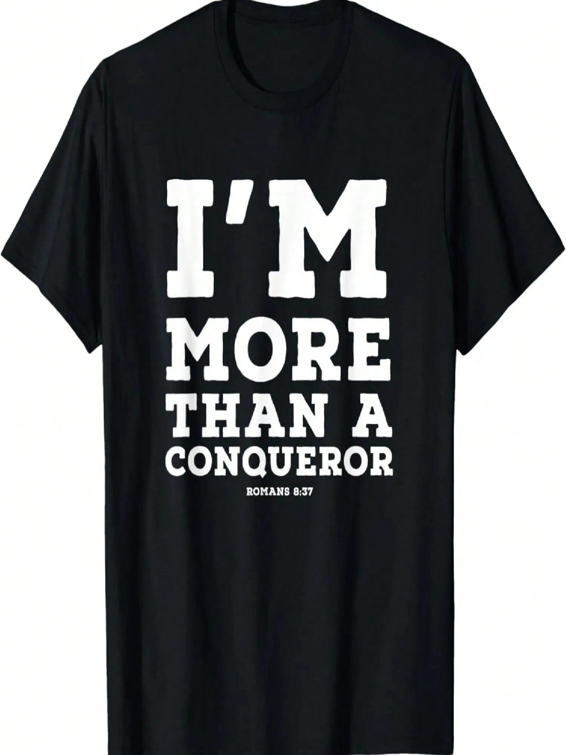 More Than A Conqueror Romans 8_37 Bible Verse T-Shirt S разноцветный