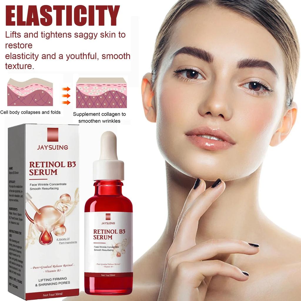 Retinol B3 Yüz Özü Derin Nemlendirici Besleyici Gençleştirici Solma İnce Çizgi Kaldırma Sıkılaştırıcı Onarıcı Pürüzsüzleştirici Sıkılaştırıcı Serum Cilt Bakımı