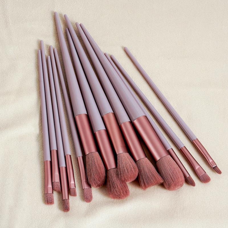 Sijiqing 13-Piece Soft Bristle Makeup Brush Set - Ideal for Beginners & Travel