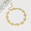 New Arrival Gold-Plated Animal Turtle Butterfly Leaf Zirconia Adjustable Bracelet for Women Girls Fashion Party Jewelry Gift