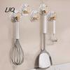Home Organization Hooks Acrylic Adhesive Hooks, Hexagonal Wave Shape, No Drilling Easy Hexagon Installation Hook, Modern Style Clear for Bathroom