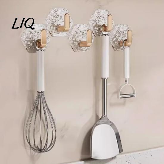Home Organization Hooks Acrylic Adhesive Hooks, Hexagonal Wave Shape, No Drilling Easy Hexagon Installation Hook, Modern Style Clear for Bathroom