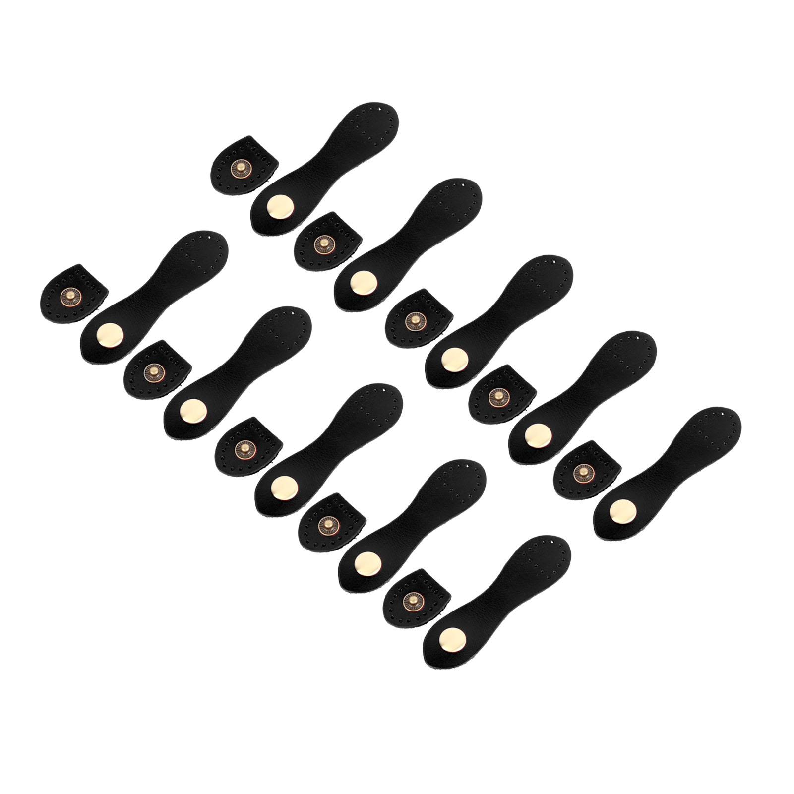 

10 комплектов пришивных кожаных кнопок-застежек, сделай сам, ручная работа, мягкая натуральная кожа, застежки для клапанов кошелька для рукоделия чёрный