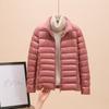 Down jacket women's new short light and thin thickened warm slim white duck down fashion coat