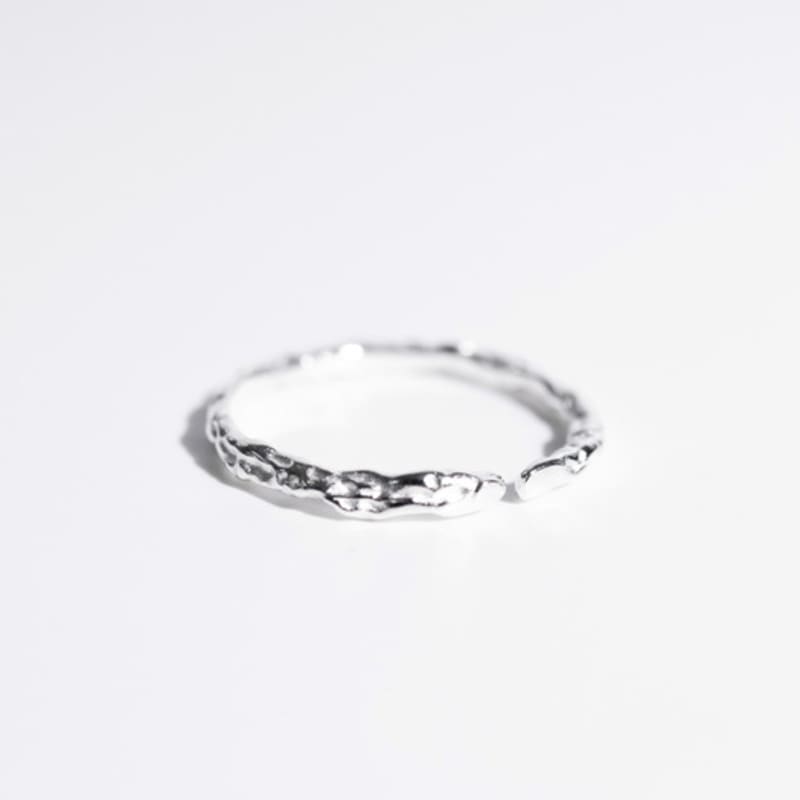 Kiee Oshimu (Silver-925) 011 Slim Crunch Open Ring