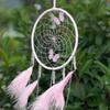 Butterflies Dream Catcher Handmade Colorful Feather Dream Catchers Wall Decoration For Girls Kids Nursery Bedroom Decoration Blessing Gift (pink)