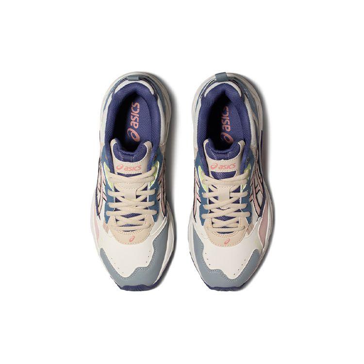 Asics Gel-100 Tr Fabric Synthetic Leather Trendy Color Block Low-Top Lifestyle Sneakers Unisex Sneakers Blue Pink 1203A212-101