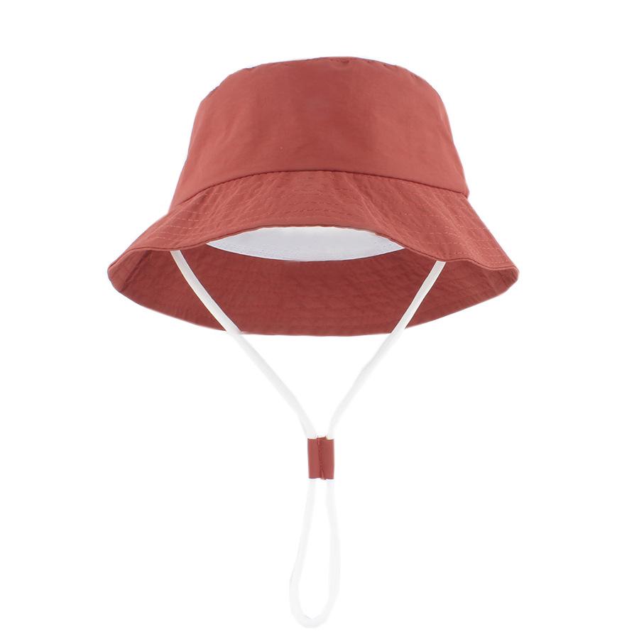 2026 Dziecięcy Kapelusz Przeciwsłoneczny: Szybkoschnący, Oddychający, Kapelusz Bucket na Plaże Wiosna/Lato, Jednolite i Makaronikowe Kolory dla Dzieci w Wieku 0-3 Lat