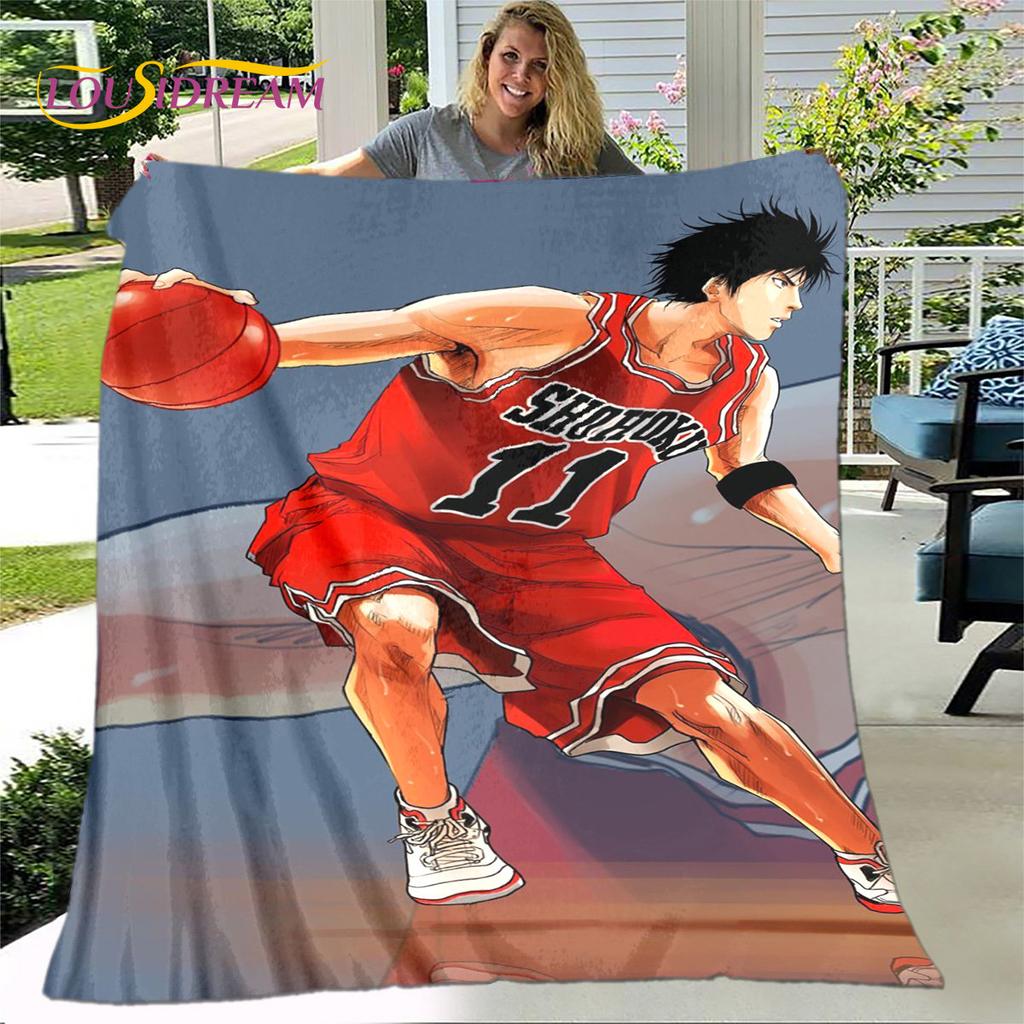 Slam Dunk Anime tegneserie mykt plysjteppe,flanellteppe Dyneteppe for stue soverom Sengesofa Pikniktrekk Bettdecke