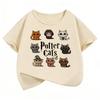 Potter Cat Graphic Kids Tshirts Summer Short Sleeve Tees Cartoon Animal Boys Girls Clothes Kawaii Tops Y2K Children T-shirt
