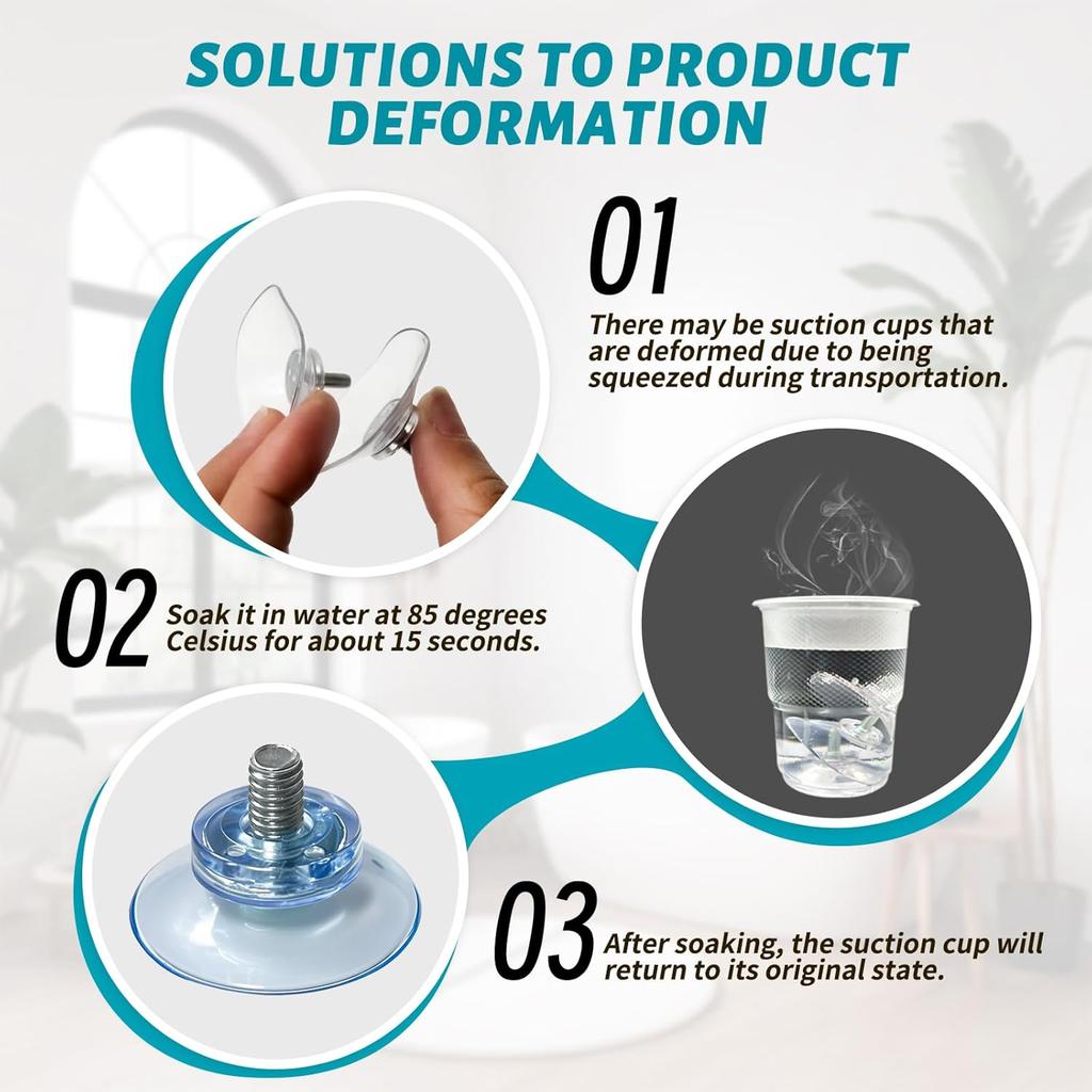 20 Pack Mini Suction Cups,25mm/1'' Suction Cup with M5 Screw Clear PVC Sucker Pads Extra Strong Sucker Suction Cup Glass Suction Holder with Screw