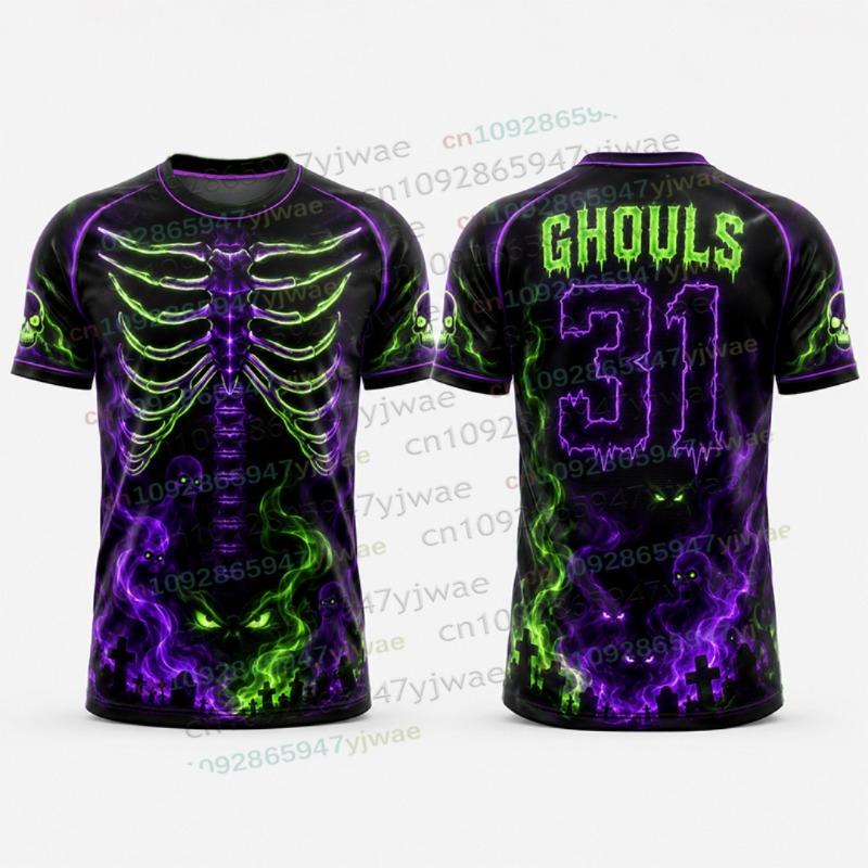 2026 Halloween Tee Clothing Autumn Short Sleeve T-shirt Pumpkin Bat 3D Print TShirt Harajuku Tshirt Halloween Women Men Tshirt