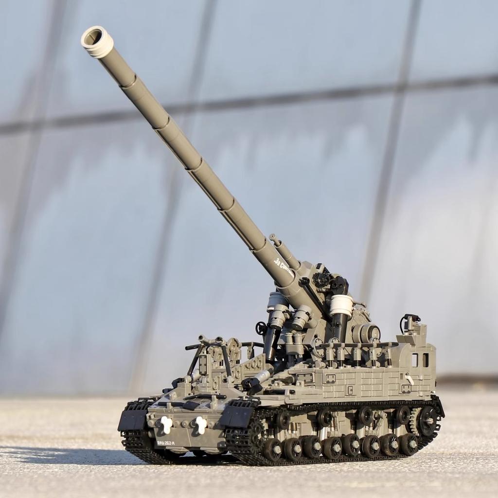 MOC Tank Building Blocks Military Series Rocket Launcher Tank Missle Armored Vehicle Tractor Bricks 3D Model Toys Sets Kid Gifts