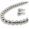 [Your and My Jewelry Box] Made In Japan  Domestic High-Grade Genuine Shell Pearl 9mm Formal Set, White or Gray-Black (Necklace and Earring Set) In a