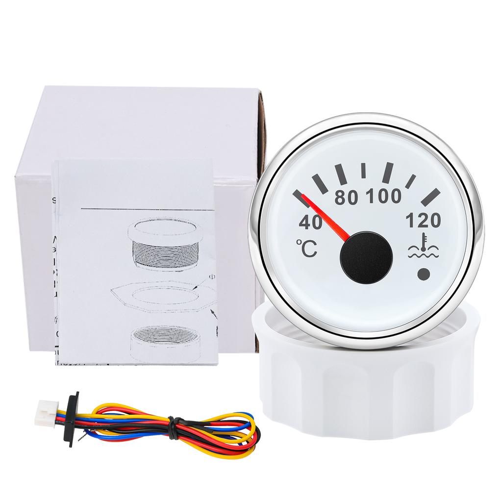 52mm Gauge + 10mm Sensor Car Motorcycle Pointer 40-120 Celsius Water Temp Gauge Temperature Meter Coolant Temperature Sensor