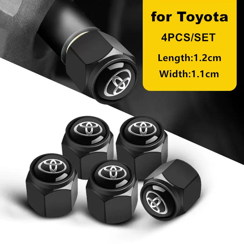Car keychian Metal Wheel Tire Valve Caps For Toyota Corolla Stem Covers Prius Camry Prado Alphard Vellfire Crown Accessories