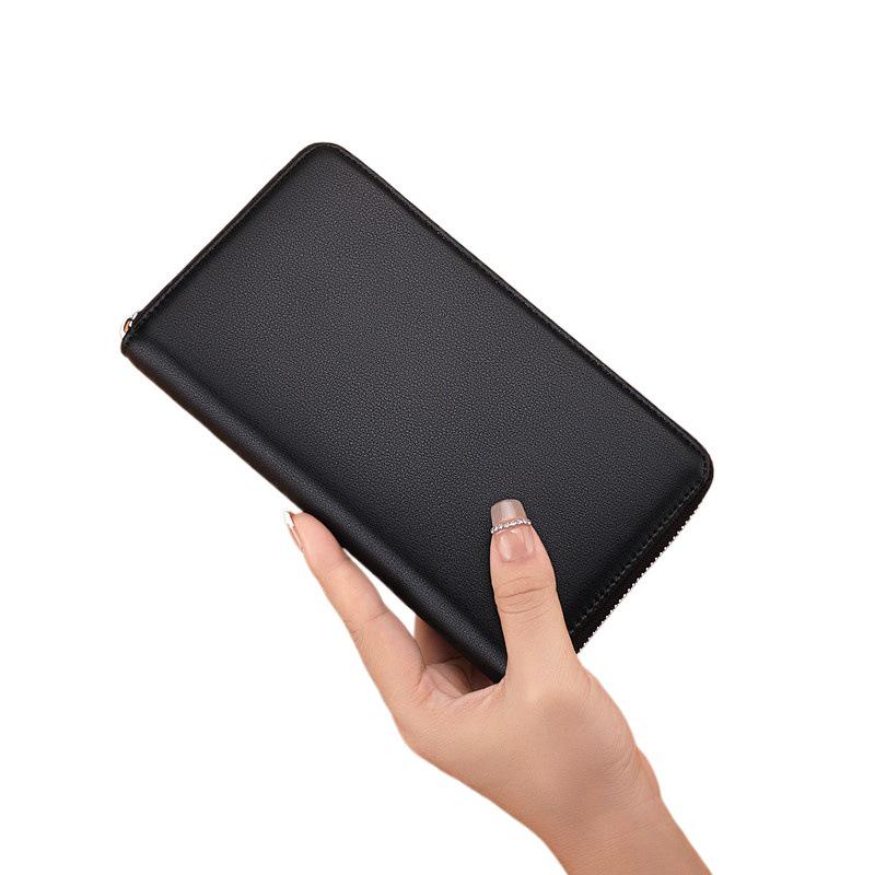 Women's & Men's Large Capacity Anti-Demagnetization Zipper Wallet with Multi-Card Slots & ID Holder