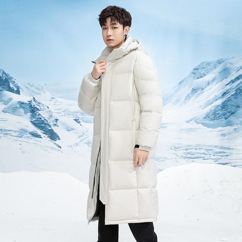 

2025 Men s and Women s Couple Long Cotton Suits Korean Workwear Student School Uniforms Longer Over the Knee Thicker Winter Clothes Trend M