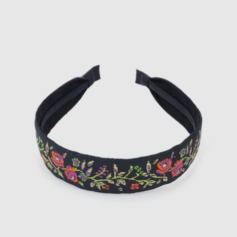 LALA Rose Pattern Hairband P-Black Red