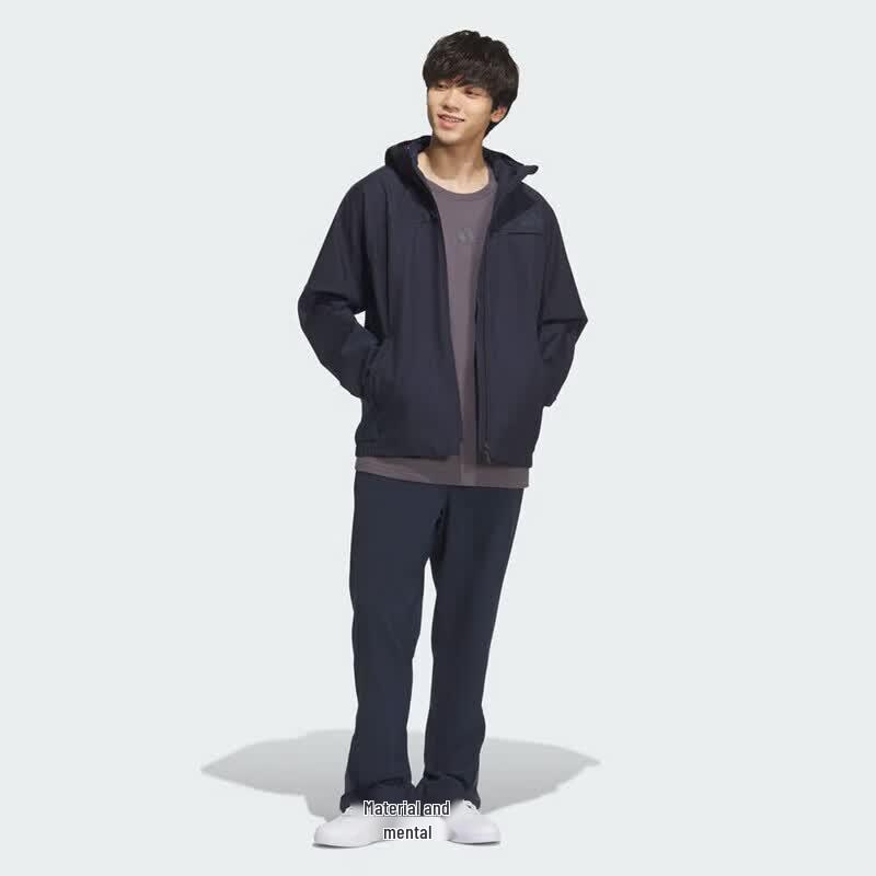 Adidas Men's KA1306 Fleece-Lined Hooded Windproof Jacket