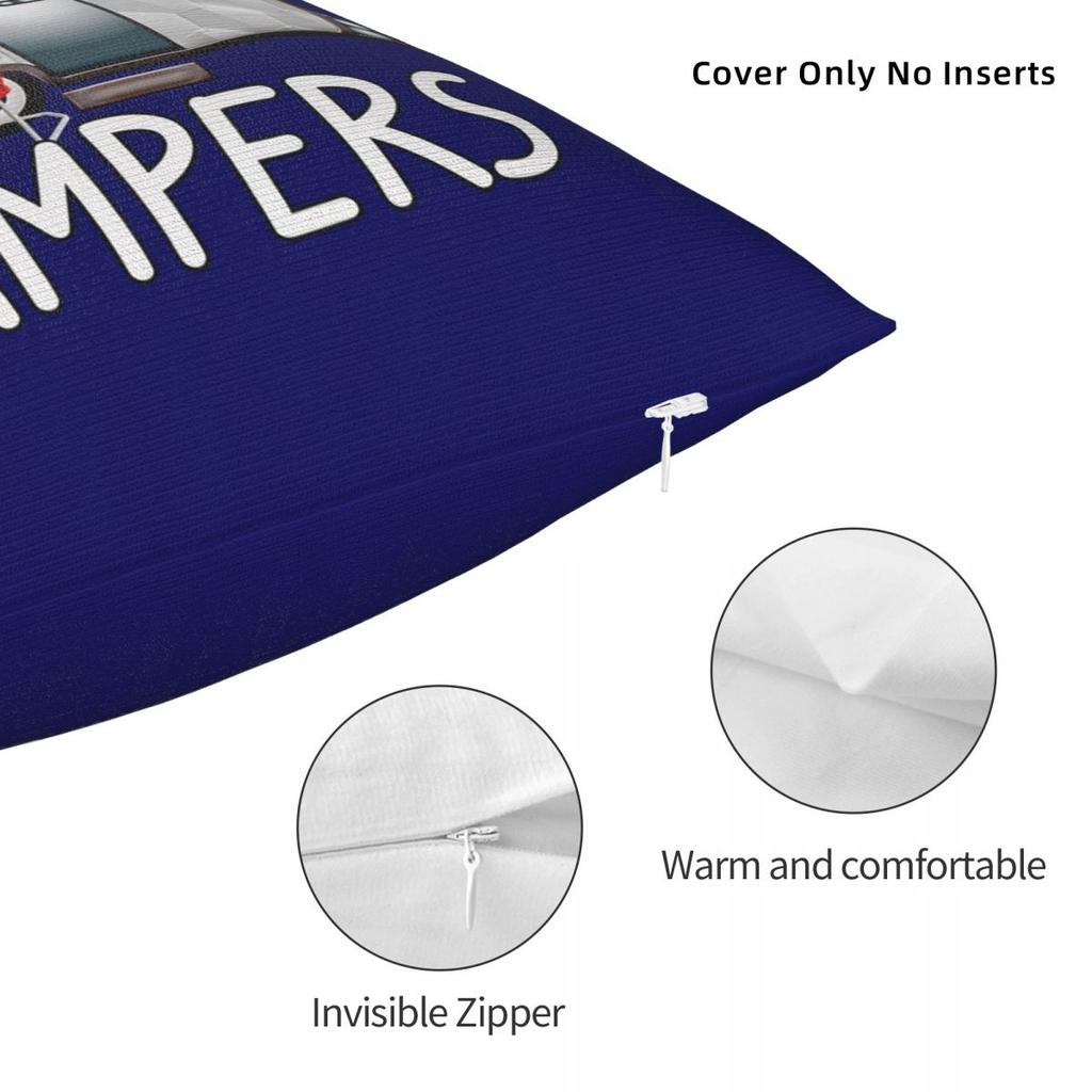 Happy Campers Car Square Pillowcase Cushion Cover Pillow Case Throw Pillow Cover for Home Sofa Living Room
