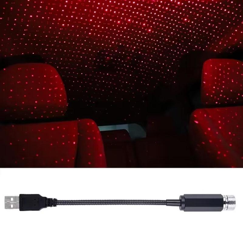 

LED Car Roof Star Night Light Projector Atmosphere Galaxy Lamp USB Decorative Lamp Auto Roof Room Ceiling Starry Sky Night Light красный