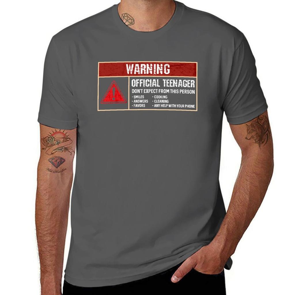 Warning Sign Its Official Teenager Funny Humor 13th Birthday Gifts for teens daughter son turning 13 years old TShirt