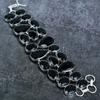 Black Spinel Gemstone 925 Sterling Silver Bracelet 7-8"
