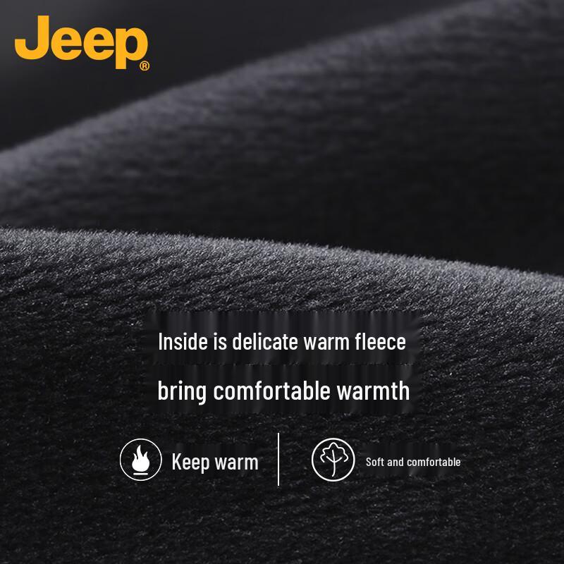 JEEP Men's Winter Fleece-Lined Wool Touchscreen Gloves