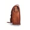 Handcrafted Brown Leather Crossbody Bag for Women – Vintage Goat Leather Shoulder Purse – Medium Size Travel & Daily Use Bag