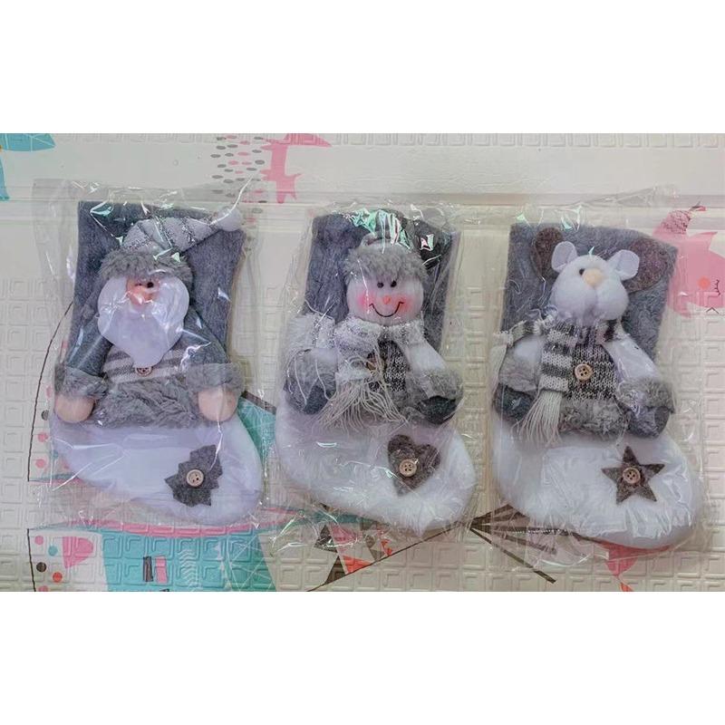 Christmas Decoration Supplies Thick Flannel Christmas Stockings Pendant Christmas Stockings Gift Bag