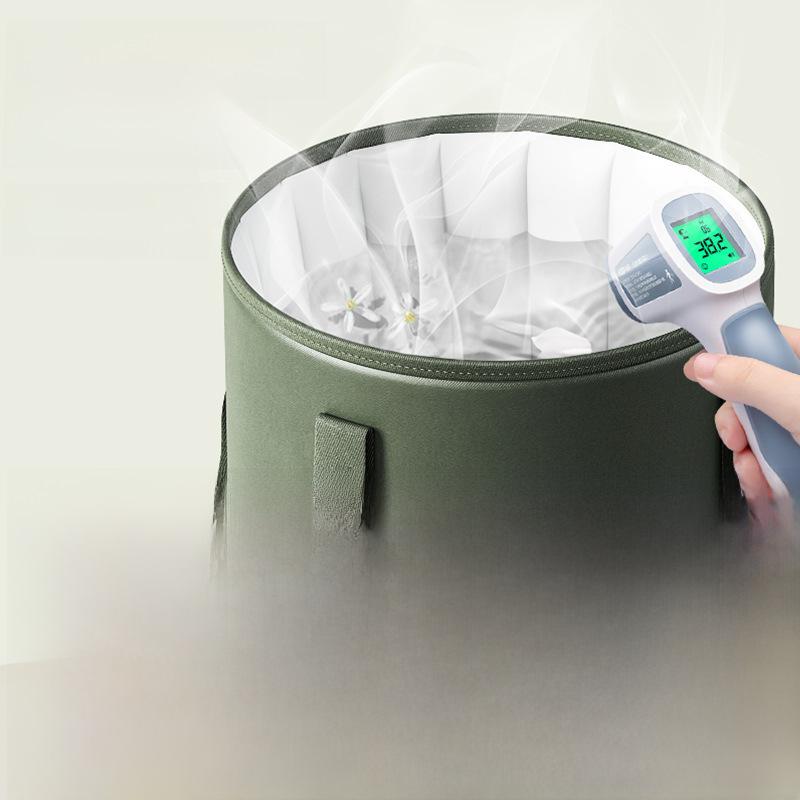 Cadă portabilă pliabilă pentru picioare, găleată pliabilă pentru spa picioare cu capac, înmuiere profundă pentru casă, călătorie