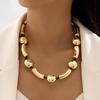 Letter Splicing Collarbone Chain European and American Style Geometric Rectangular Necklace Necklace Necklace Jewelry Women