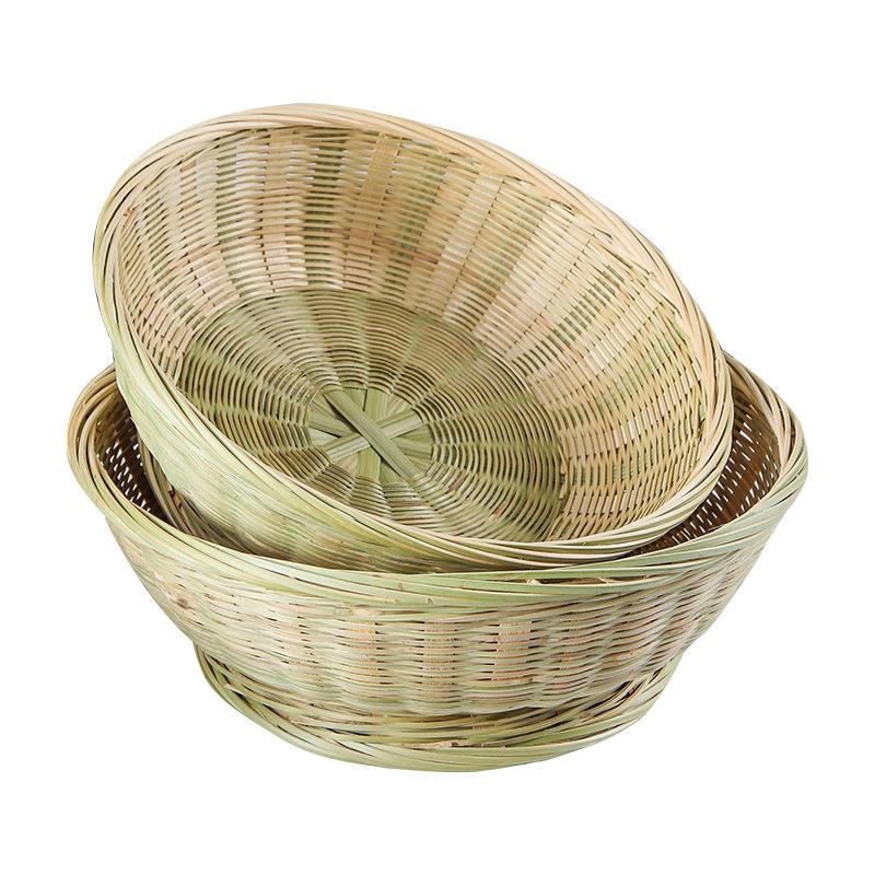 Creative Farmhouse Bamboo Woven Storage & Sieve Basket for Kitchen & Vegetable Use