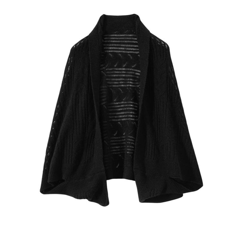 Women's Ethnic Style Cashmere Shawl-Scarf: 2-in-1 Fashionable Hollow Jacquard Cape