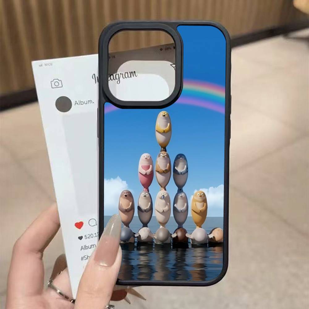 

Korean popular animation SEALOOK Hard Plastic Phone Case For Iphone 17 Air 16 15 14 13 12 11 Pro Max PC TPU Ins Case iPhone 16
