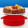 11.42inch Round Shape 3D Silicone Baking Cake Mold DIY Baking Cake Pan Tray(Red)